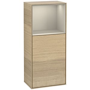 Villeroy und Boch Finion Seitenschrank G500HHPC 41,8x93,6cm, links, Emotion, Regal oben Sand Matt, Oak Veneer