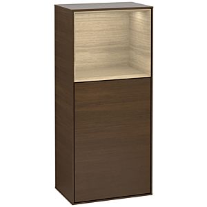 Villeroy und Boch Finion Seitenschrank G500PCGN 41,8x93,6cm, links, Emotion, Regal oben Oak Veneer, Walnut veneer