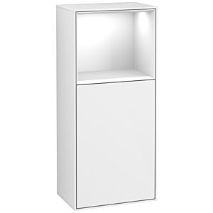 Villeroy and Boch Finion side cabinet G510GFGF 41.8x93.6cm, right, emotion, shelf above Glossy White , glossy white lacquer