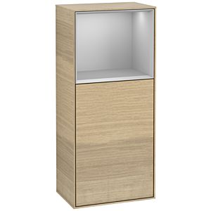 Villeroy und Boch Finion Seitenschrank G510GJPC 41,8x93,6cm, rechts, Emotion, Regal oben Light Grey Matt, Oak Veneer