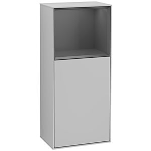 Villeroy und Boch Finion Seitenschrank G510GKGJ 41,8x93,6cm, rechts, Emotion, Regal oben Anthracite matt, Light grey matt