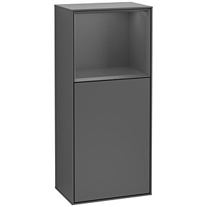 Villeroy and Boch Finion side cabinet G510GKGK 41.8x93.6cm, right, Emotion, shelf top Anthracite matt, Anthracite matt
