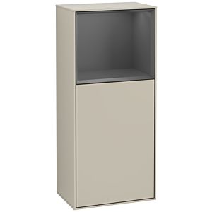 Villeroy und Boch Finion Seitenschrank G510GKHH 41,8x93,6cm, rechts, Emotion, Regal oben Anthracite Matt, Sand Matt Lacquer