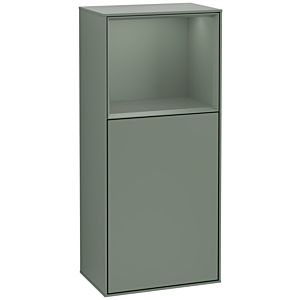 Villeroy and Boch Finion side cabinet G510GMGM 41.8x93.6cm, right, emotion, shelf top olive matt, Olive Matt Lacquer