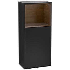 Villeroy and Boch Finion side cabinet G510GNPD 41.8x93.6cm, right, emotion, shelf top walnut veneer, black matt lacquer