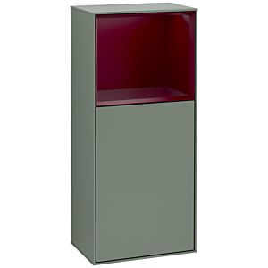 Villeroy und Boch Finion Seitenschrank G510HBGM 41,8x93,6cm, rechts, Emotion, Regal oben Peony Matt, Olive Matt Lacquer