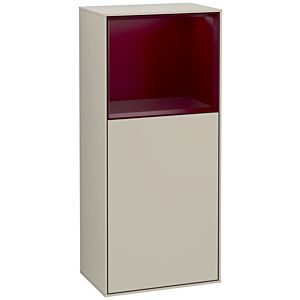 Villeroy und Boch Finion Seitenschrank G510HBHH 41,8x93,6cm, rechts, Emotion, Regal oben Peony Matt, Sand Matt Lacquer