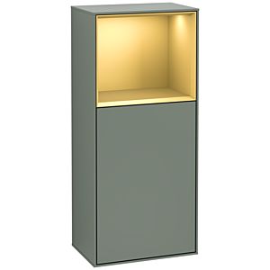 Villeroy und Boch Finion Seitenschrank G510HFGM 41,8x93,6cm, rechts, Emotion, Regal oben Gold Matt, Olive Matt Lacquer
