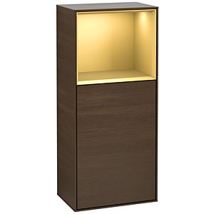 Villeroy and Boch Finion side cabinet G510HFGN 41.8x93.6cm, right, emotion, shelf top gold matt, walnut veneer