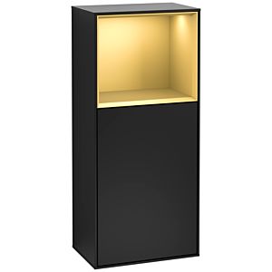 Villeroy und Boch Finion Seitenschrank G510HFPD 41,8x93,6cm, rechts, Emotion, Regal oben Gold matt, Black matt lacquer