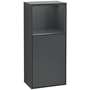 Villeroy and Boch Finion side cabinet G510HGHG 41.8x93.6cm, right, emotion, shelf above Midnight Blue matt, Midnight Blue Matt Lacquer
