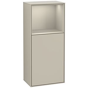 Villeroy und Boch Finion Seitenschrank G510HHHH 41,8x93,6cm, rechts, Emotion, Regal oben Sand Matt, Sand Matt Lacquer