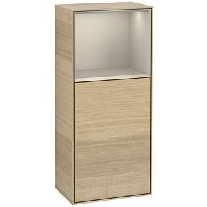 Villeroy und Boch Finion Seitenschrank G510HHPC 41,8x93,6cm, rechts, Emotion, Regal oben Sand Matt, Oak Veneer