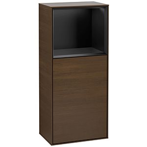 Villeroy and Boch Finion side cabinet G510PDGN 41.8x93.6cm, right, emotion, shelf black matt, walnut veneer