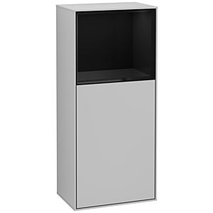 Villeroy und Boch Finion Seitenschrank G510PHGJ 41,8x93,6cm, rechts, Emotion, Regal oben Glossy Black, Light grey matt