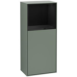 Villeroy und Boch Finion Seitenschrank G510PHGM 41,8x93,6cm, rechts, Emotion, Regal oben Glossy Black, Olive Matt Lacquer