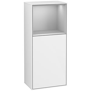 Villeroy und Boch Finion Seitenschrank G520GJGF 41,8cm, links, Ladestation, Emotion, Regal Grey Matt Lacquer, Glossy white lacquer