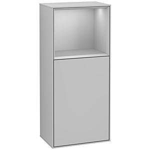 Villeroy und Boch Finion Seitenschrank G520GJGJ 41,8cm, links, Ladestation, Emotion, Regal Grey Matt Lacquer, Light grey matt