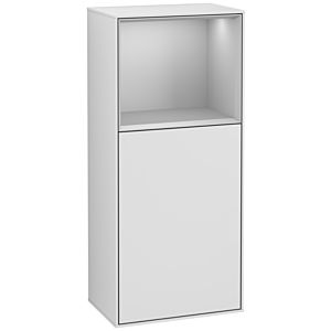 Villeroy und Boch Finion Seitenschrank G520GJMT 41,8cm, links, Ladestation, Emotion, Regal Grey Matt Lacquer, White matt lacquer
