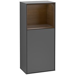 Villeroy and Boch Finion side cabinet G520GNGK 41.8cm, left, charging station, emotion, shelf walnut veneer, anthracite matt