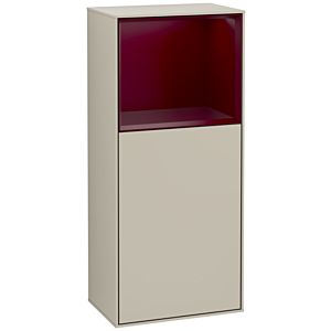 Villeroy und Boch Finion Seitenschrank G520HBHH 41,8cm, links, Ladestation, Emotion, Regal Peony Matt Lacquer, Sand Matt Lacquer