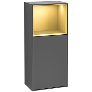 Villeroy und Boch Finion Seitenschrank G520HFGK 41,8cm, links, Ladestation, Emotion, Regal Gold Matt Lacquer, Anthracite matt