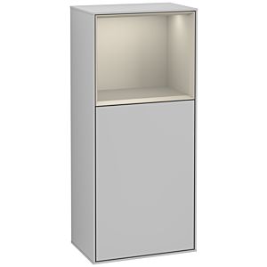Villeroy und Boch Finion Seitenschrank G520HHGJ 41,8cm, links, Ladestation, Emotion, Regal Sand Matt Lacquer, Light grey matt