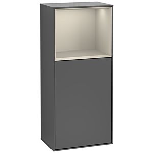 Villeroy and Boch Finion side cabinet G520HHGK 41.8cm, left, charging station, emotion, shelf Sand Matt Lacquer , anthracite matt