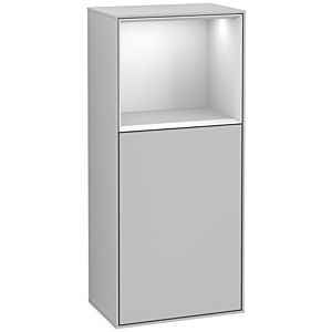 Villeroy und Boch Finion Seitenschrank G520MTGJ 41,8cm, links, Ladestation, Emotion, Regal White matt lacquer, Light grey matt