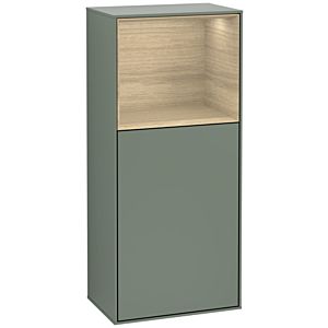 Villeroy und Boch Finion Seitenschrank G520PCGM 41,8cm, links, Ladestation, Emotion, Regal Oak Venerr, Olive Matt Lacquer