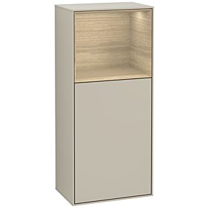 Villeroy und Boch Finion Seitenschrank G520PCHH 41,8cm, links, Ladestation, Emotion, Regal Oak Venerr, Sand Matt Lacquer