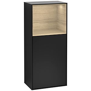 Villeroy und Boch Finion Seitenschrank G520PCPD 41,8cm, links, Ladestation, Emotion, Regal Oak Venerr, Black matt lacquer