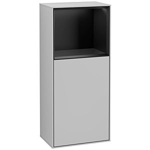 Villeroy und Boch Finion Seitenschrank G520PDGJ 41,8cm, links, Ladestation, Emotion, Regal Black matt lacquer, Light grey matt