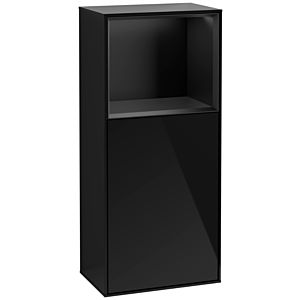 Villeroy und Boch Finion Seitenschrank G520PDPH 41,8cm, links, Ladestation, Emotion, Regal Black Matt Lacquer, Glossy Black Lacquer