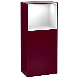 Villeroy und Boch Finion Seitenschrank G530GFHB 41,8cm, rechts, Ladestation, Emotion, Regal Glossy white lacquer, Peony Matt