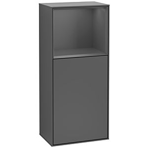 Villeroy and Boch Finion side cabinet G530GKGK 41.8cm, right, charging station, emotion, shelf Anthracite Matt , matt anthracite