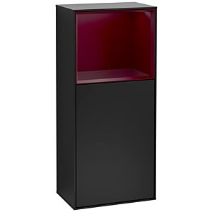 Villeroy und Boch Finion Seitenschrank G530HBPD 41,8cm, rechts, Ladestation, Emotion, Regal Peony Matt Lacquer, Black matt lacquer