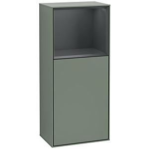 Villeroy und Boch Finion Seitenschrank G530HGGM 41,8cm, rechts, Ladestation, Emotion, Regal Midnight Blue Matt Lacquer, Olive Matt Lacquer