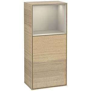 Villeroy und Boch Finion Seitenschrank G530HHPC 41,8cm, rechts, Ladestation, Emotion, Regal Sand Matt Lacquer, Oak Veneer