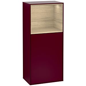 Villeroy und Boch Finion Seitenschrank G530PCHB 41,8cm, rechts, Ladestation, Emotion, Regal Oak Venerr, Peony Matt
