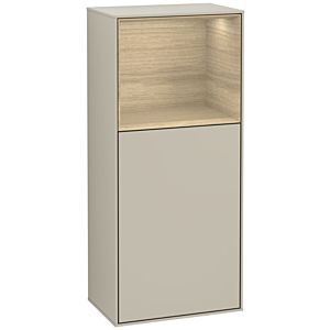 Villeroy und Boch Finion Seitenschrank G530PCHH 41,8cm, rechts, Ladestation, Emotion, Regal Oak Venerr, Sand Matt Lacquer