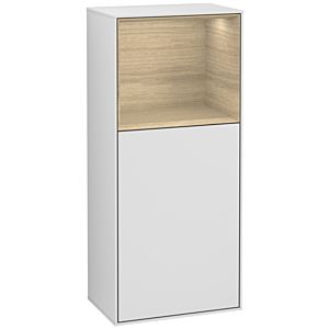 Villeroy und Boch Finion Seitenschrank G530PCMT 41,8cm, rechts, Ladestation, Emotion, Regal Oak Venerr, White matt lacquer