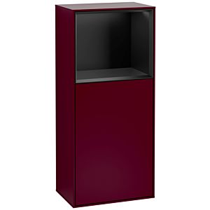 Villeroy und Boch Finion Seitenschrank G530PDHB 41,8cm, rechts, Ladestation, Emotion, Regal Black matt lacquer, Peony Matt