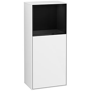 Villeroy und Boch Finion Seitenschrank G530PHGF 41,8cm, rechts, Ladestation, Emotion, Regal Glossy Black Lacquer, Glossy white lacquer