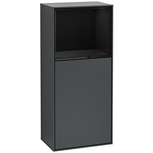Villeroy und Boch Finion Seitenschrank G530PHHG 41,8cm, rechts, Ladestation, Emotion, Regal Glossy Black Lacquer, Midnight Blue Matt Lacquer