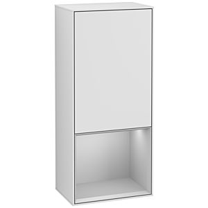 Villeroy und Boch Finion Seitenschrank G540GJMT 41,8cm, links, Emotion, Regal unten Light grey matt, White matt lacquer