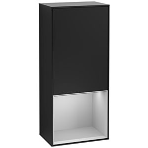 Villeroy und Boch Finion Seitenschrank G540GJPD 41,8cm, links, Emotion, Regal unten Light grey matt, Black matt lacquer