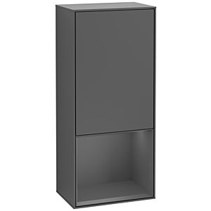 Villeroy et Boch Finion armoire latérale G540GKGK 41,8 cm, gauche, Emotion, étagère en dessous Anthracite mat, Anthracite mat