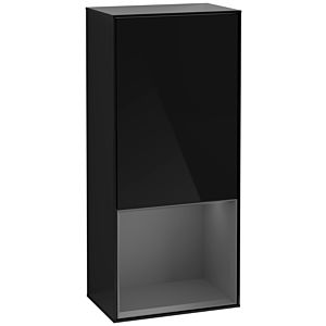Villeroy und Boch Finion Seitenschrank G540GKPH 41,8cm, links, Emotion, Regal unten Anthracite Matt, Glossy Black Lacquer