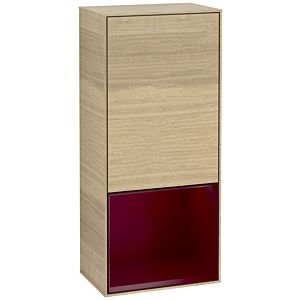 Villeroy and Boch Finion side cabinet G540HBPC 41.8cm, left, emotion, shelf below Peony Matt , Oak Veneer